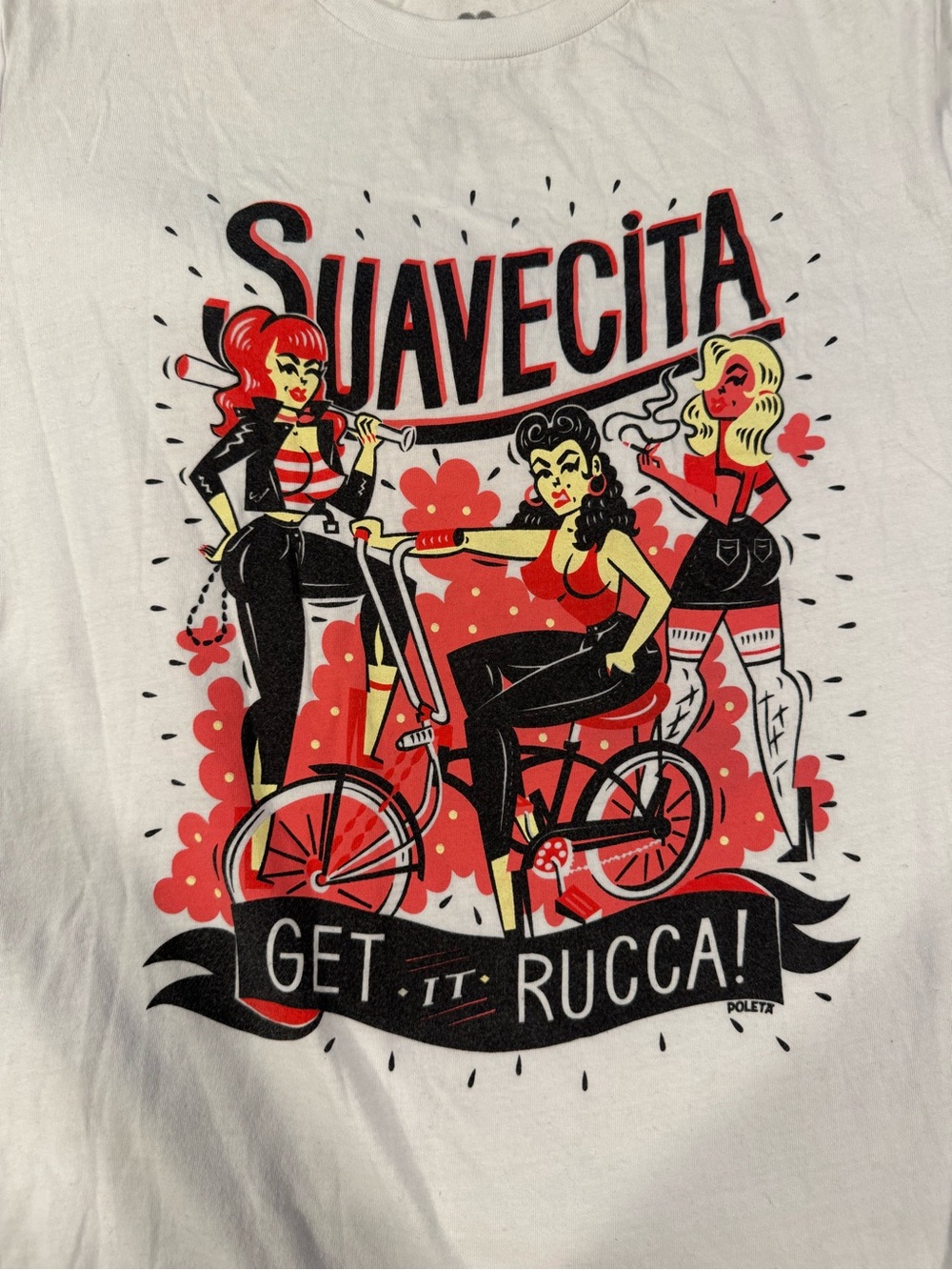 Suavecita Graphic Tee - Red, Black, Yellow